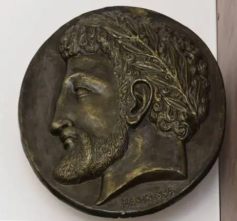 Bronze medallion portrait of King Masinissa